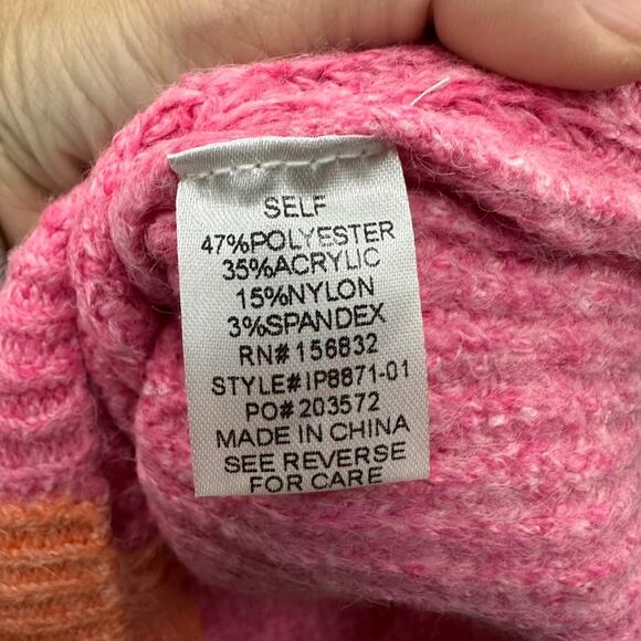 BiBi NWT Size Small Sweater Color Block Soft Crew Neck Long Sleeves Casual - Picture 6 of 9